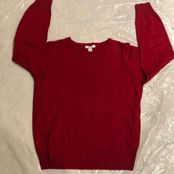 Dress Barn Red Sweater.  Size large. Perfect For that holiday party - Picture 8 of 13